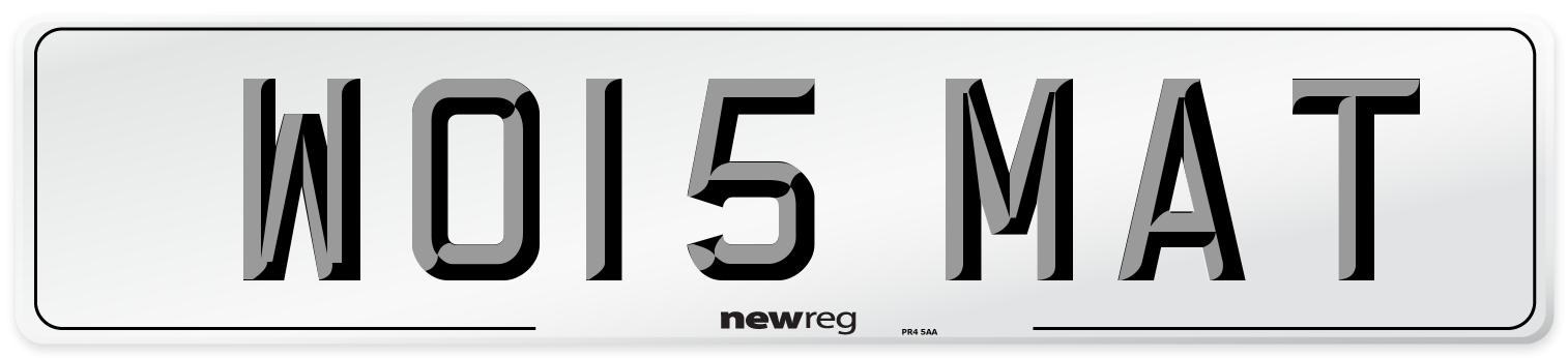 WO15 MAT Number Plate from New Reg
